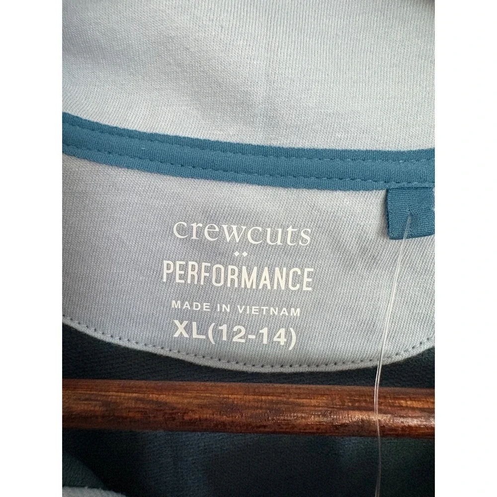 J.Crew Crewcuts Performance Half Zip Pullover Top XL  Blue Green